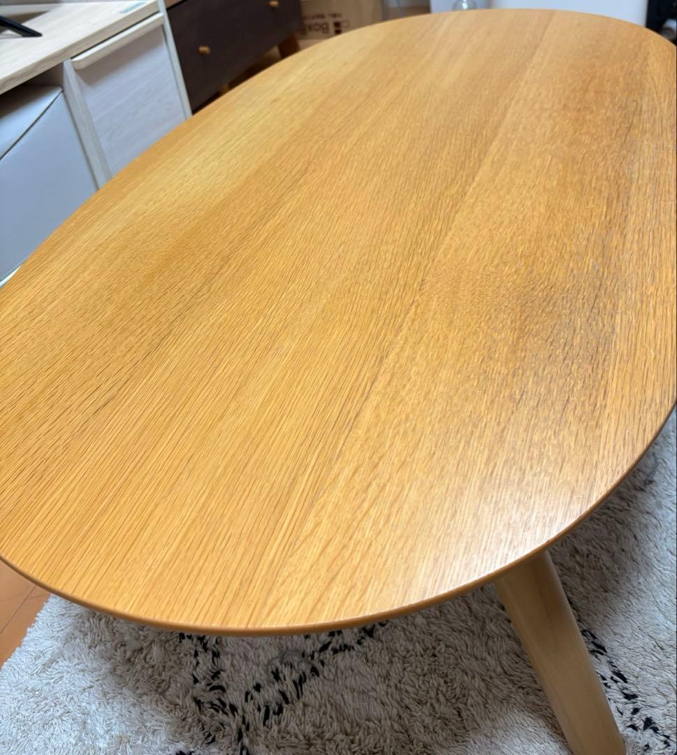 無印　楕円こたつ　ローテーブル ケーブル欠品