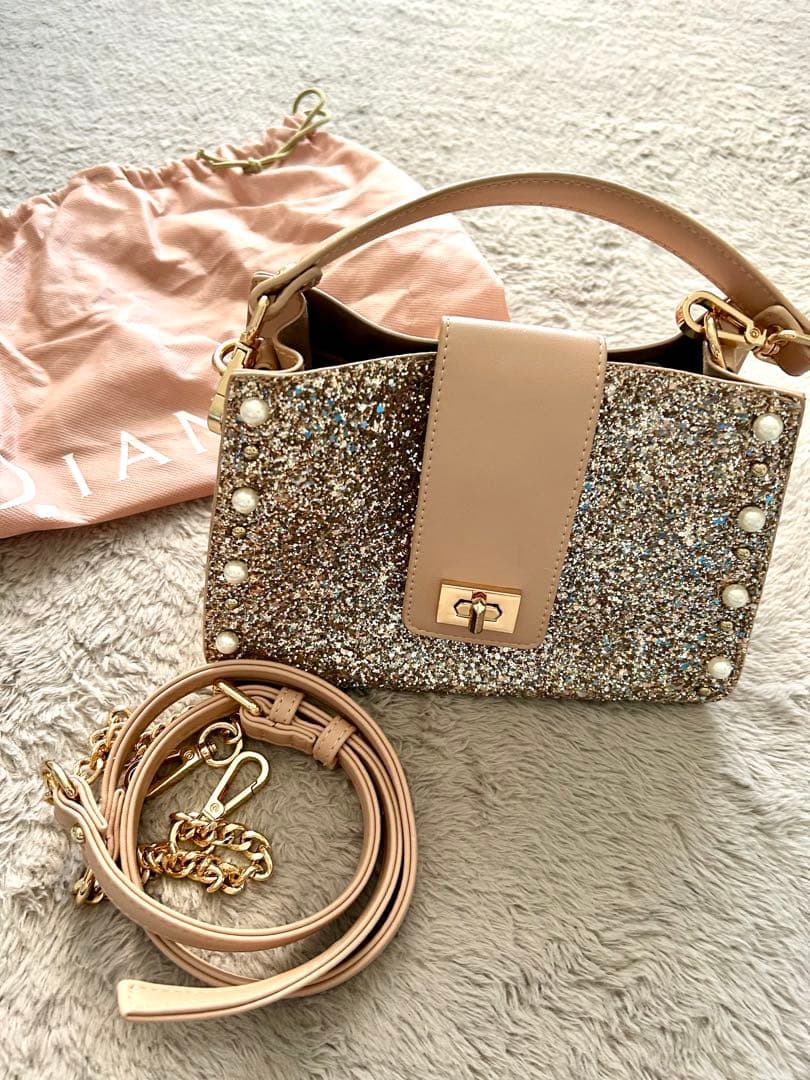 [美品] ダイアナ　キラキラグリッター バッグ