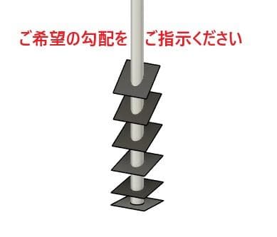 眼鏡板　傾斜　寸　勾配　メガネ板　200ｍｍ　オーダー可　長穴　煙突　薪ストーブ