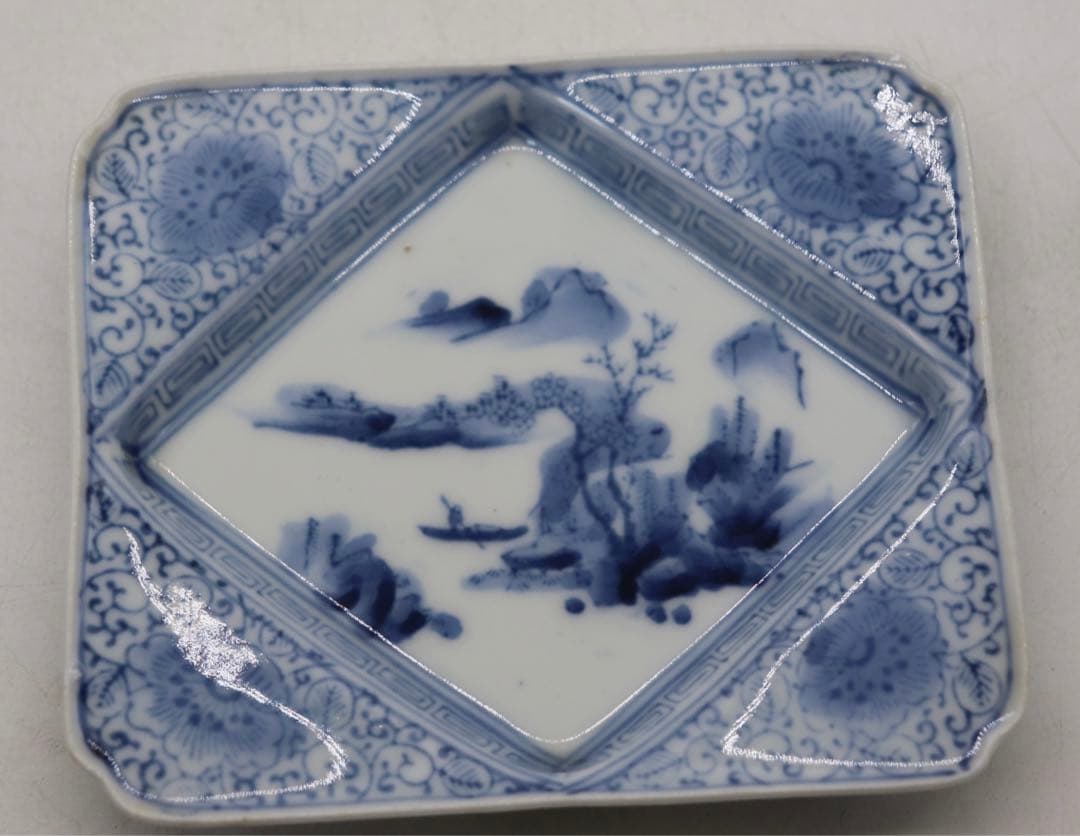 時代　伊万里　染付　寿司皿&豆皿8点セット　送料込み1125