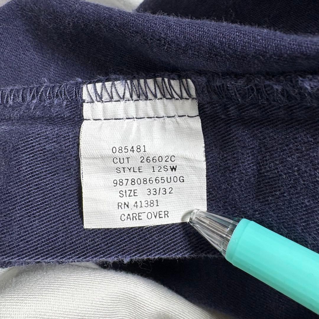 Ralph Lauren〈ワイドチノパンツ 90s USA製 ネイビー W33〉