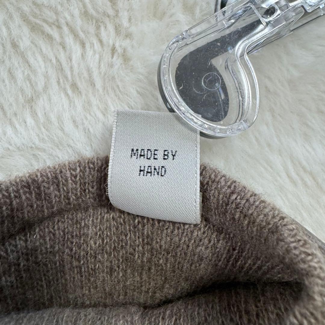 美品　Gloves ラムレザーグローブ イントレチャート カシミア混 8