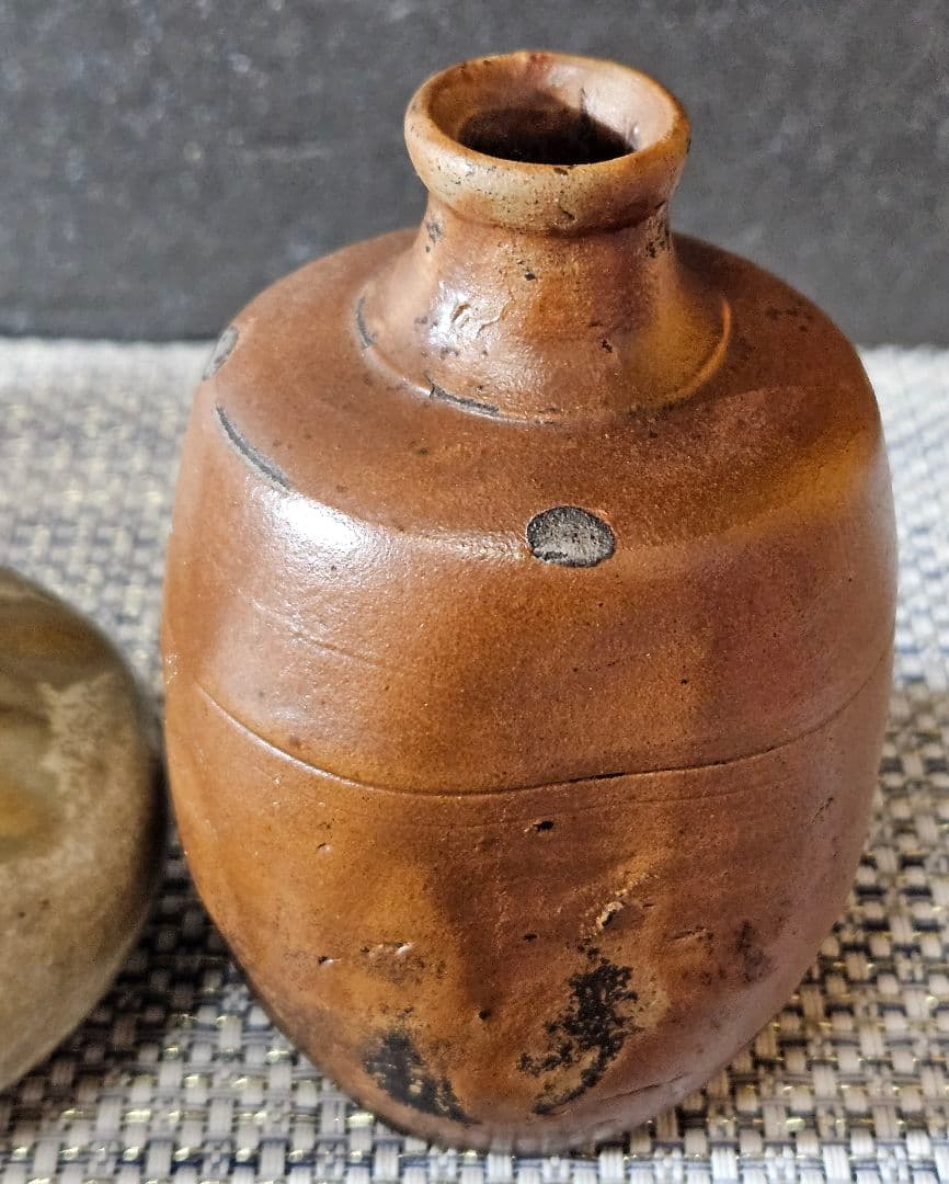 明治時代　古備前油壺　古備前小壺　 窯変油壺　3点セット