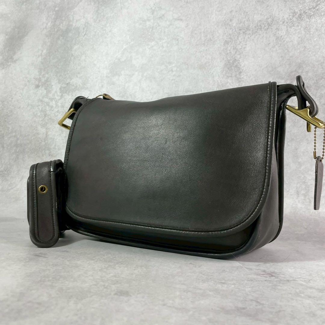 ✨美品✨オールドコーチ　ショルダーバッグ　2way レザー　ブラック　USA製