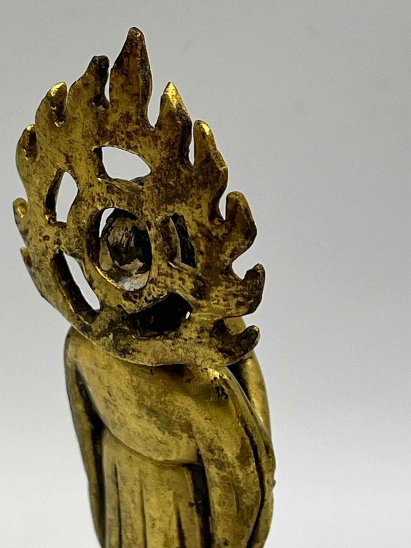 北魏時代 金銅観音菩薩立像　铜鎏金 金銅仏　唐物　仏教用品　仏像(B-104③)