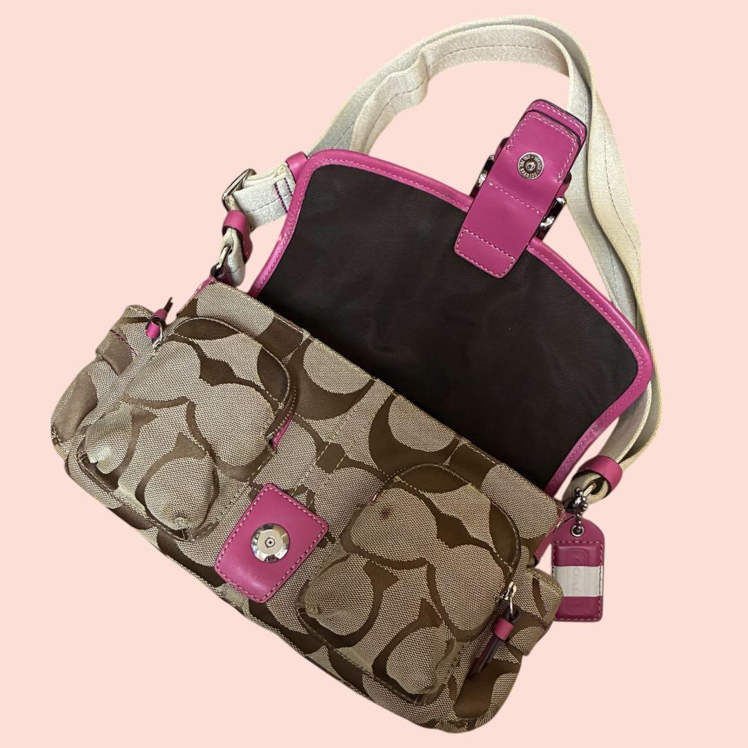 Y2K COACH コーチ 2way シグネチャー ハンドバッグ ショルダー