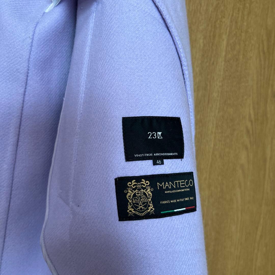 新春値下げ　極美品　23区 マンテコ社　ロング ウールコート　大きいサイズ46