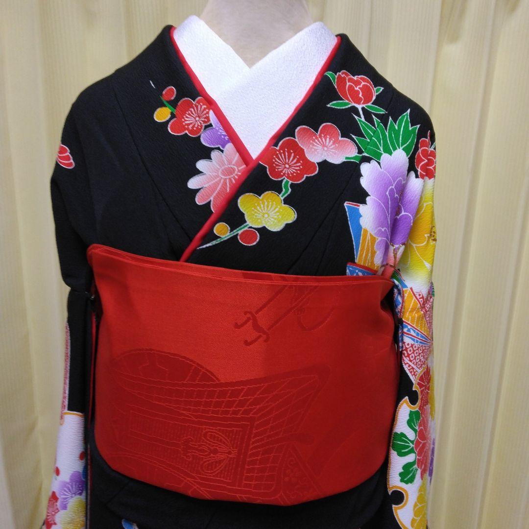 値下げ致しました！ 花嫁振袖　花嫁衣装　 黒正絹振袖　引き振袖　正絹