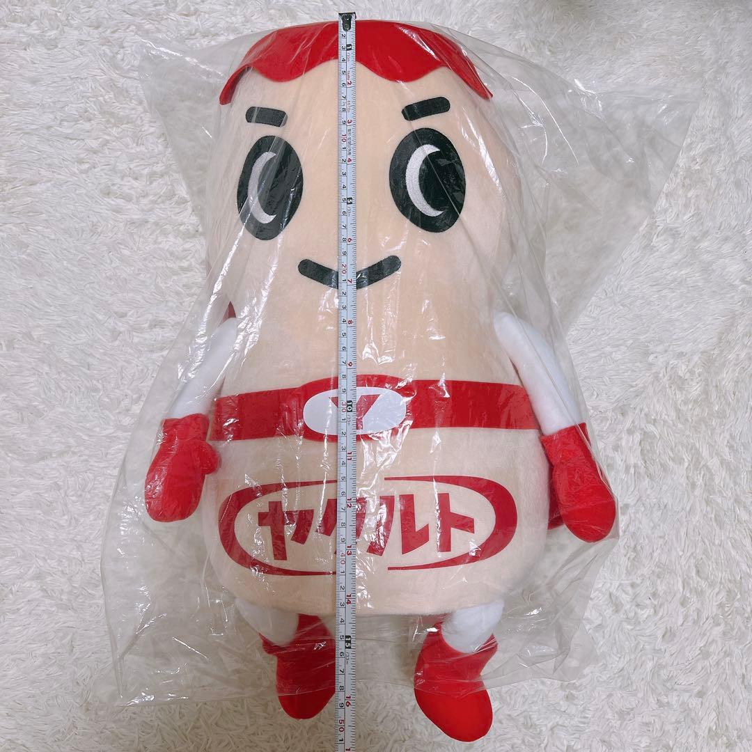 ヤクルトマンぬいぐるみ 約45cm 赤 クリーム色