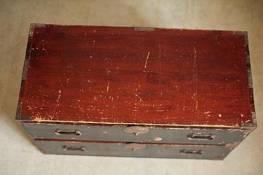 丸金具庄内箪笥　2段　タンス　収納　古家具　古民家　時代家具