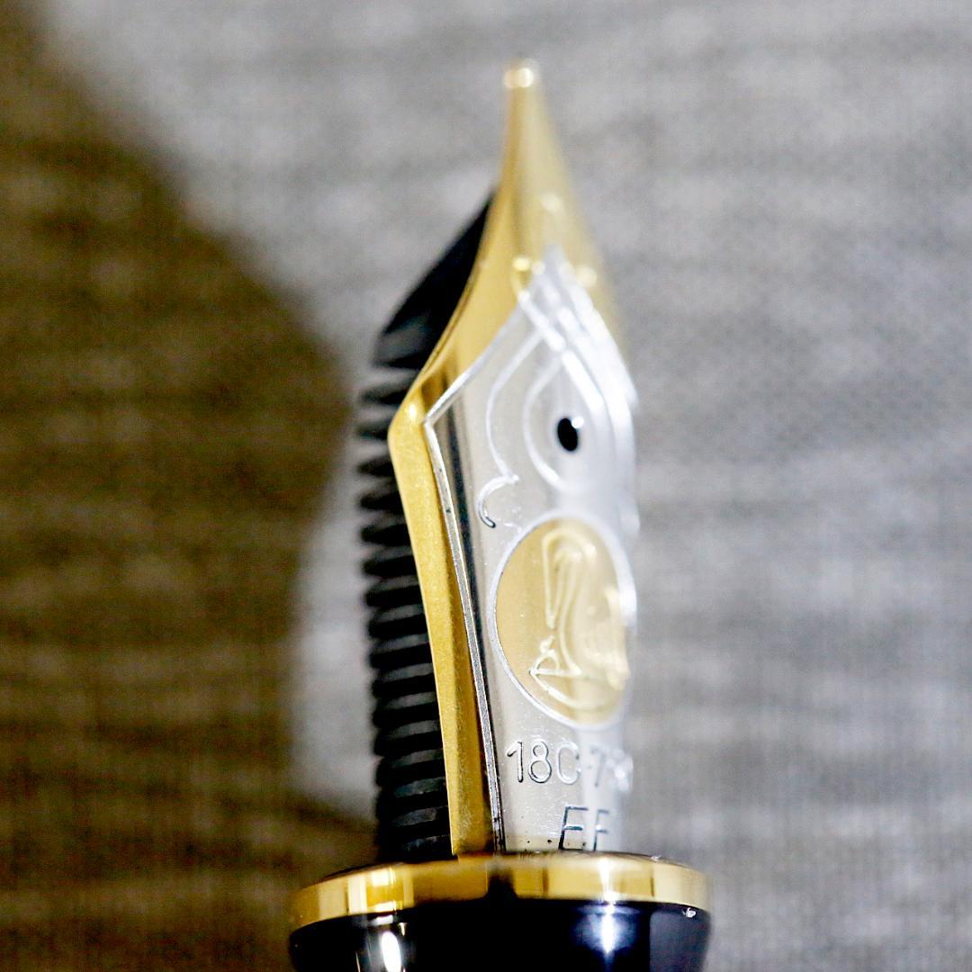 【美品 送料込み】ペリカン 万年筆 Ｍ８００ スーベレーン 緑縞 箱あり