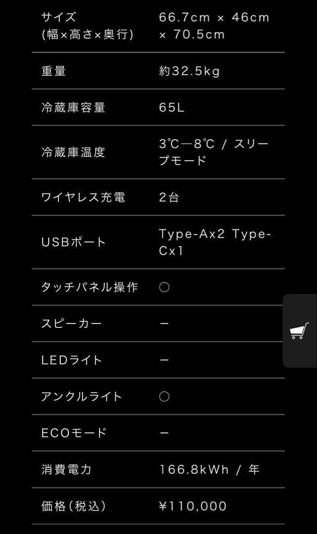 LOOZER ルーザー SMART スマートテーブル STB65 冷蔵庫