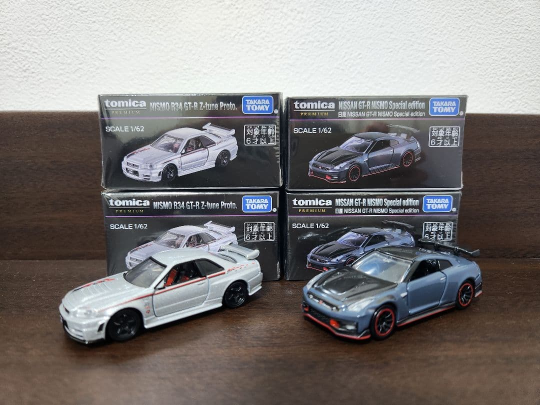 【新品未開封】トミカプレミアム 限定版GTR(R34&R35) 2台ずつセット
