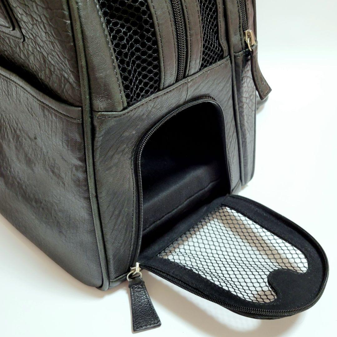 【Lucy's Luxuries】レザーキャリーバッグ ブラック ユニセックス