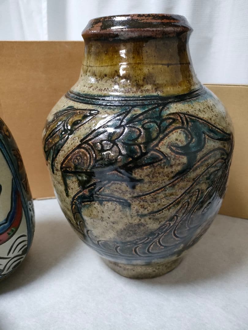 やちむん　金城次郎、裕三　宮城智　新垣勲　魚紋　まとめてセット　縁起物