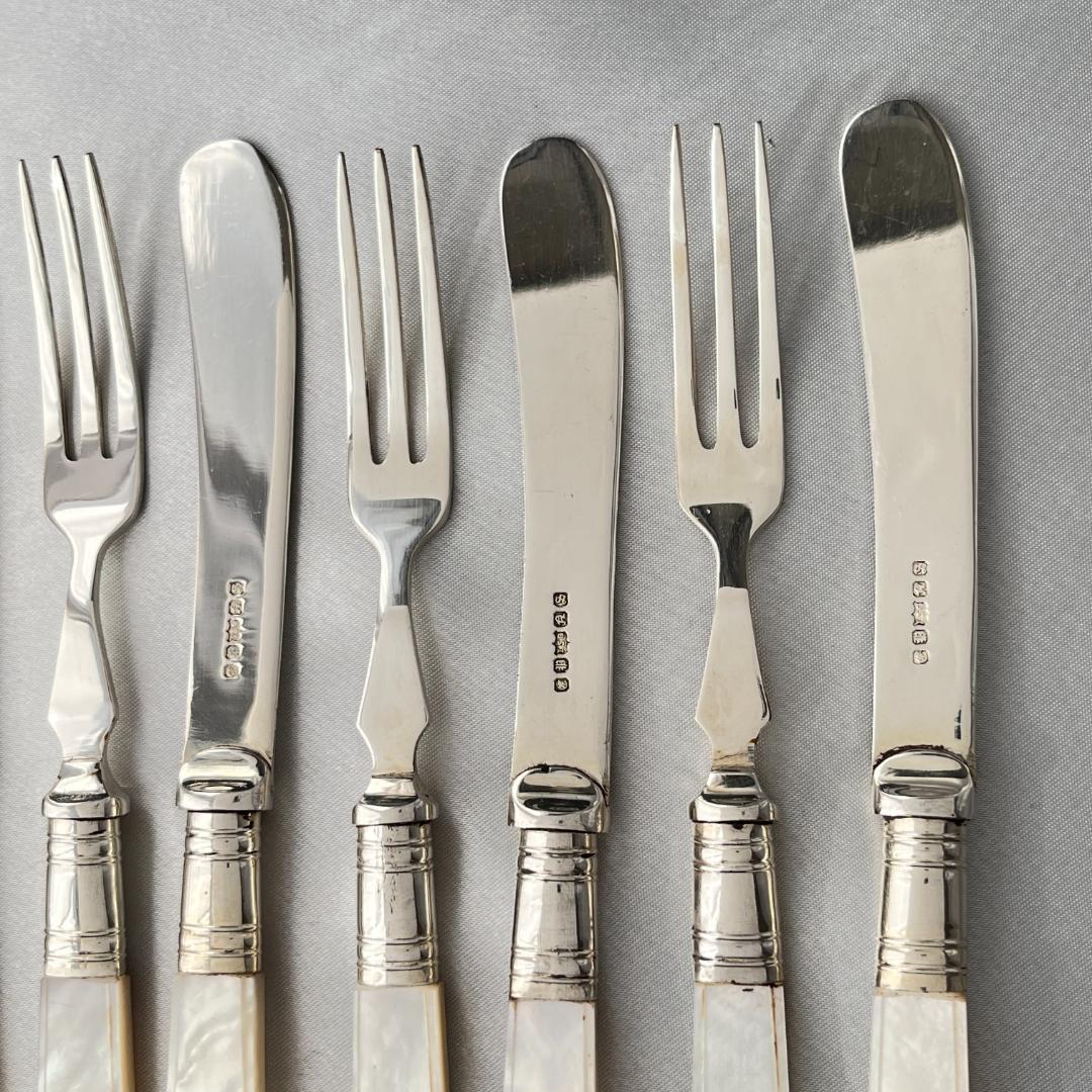 【I S Greenberg】【白蝶貝】デザート / フルーツセット ケース