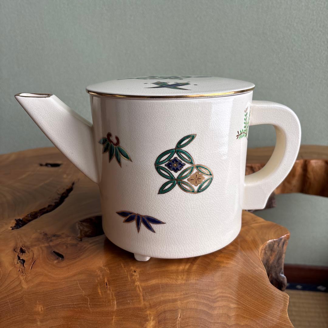 仁清七宝宝尽 水注 御室窯 茶道具 共箱