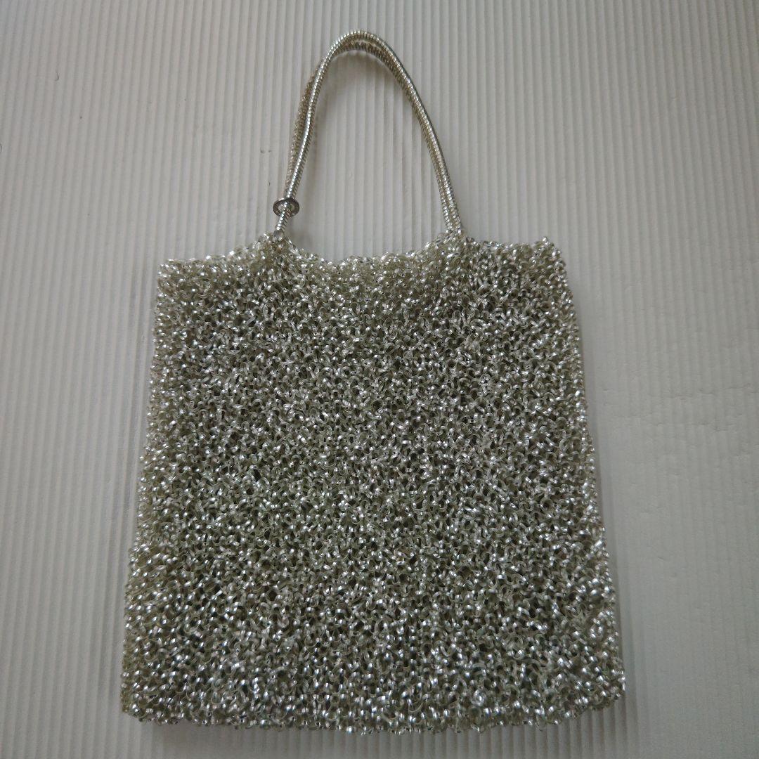 アンテプリマ　シルバー　ハンドバッグ　ワイヤーバッグ　スクエア