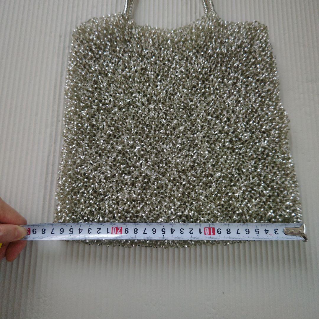 アンテプリマ　シルバー　ハンドバッグ　ワイヤーバッグ　スクエア