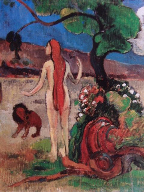 ポール・ゴーギャン、アダムとイヴあるいは失楽園、希少な画集より