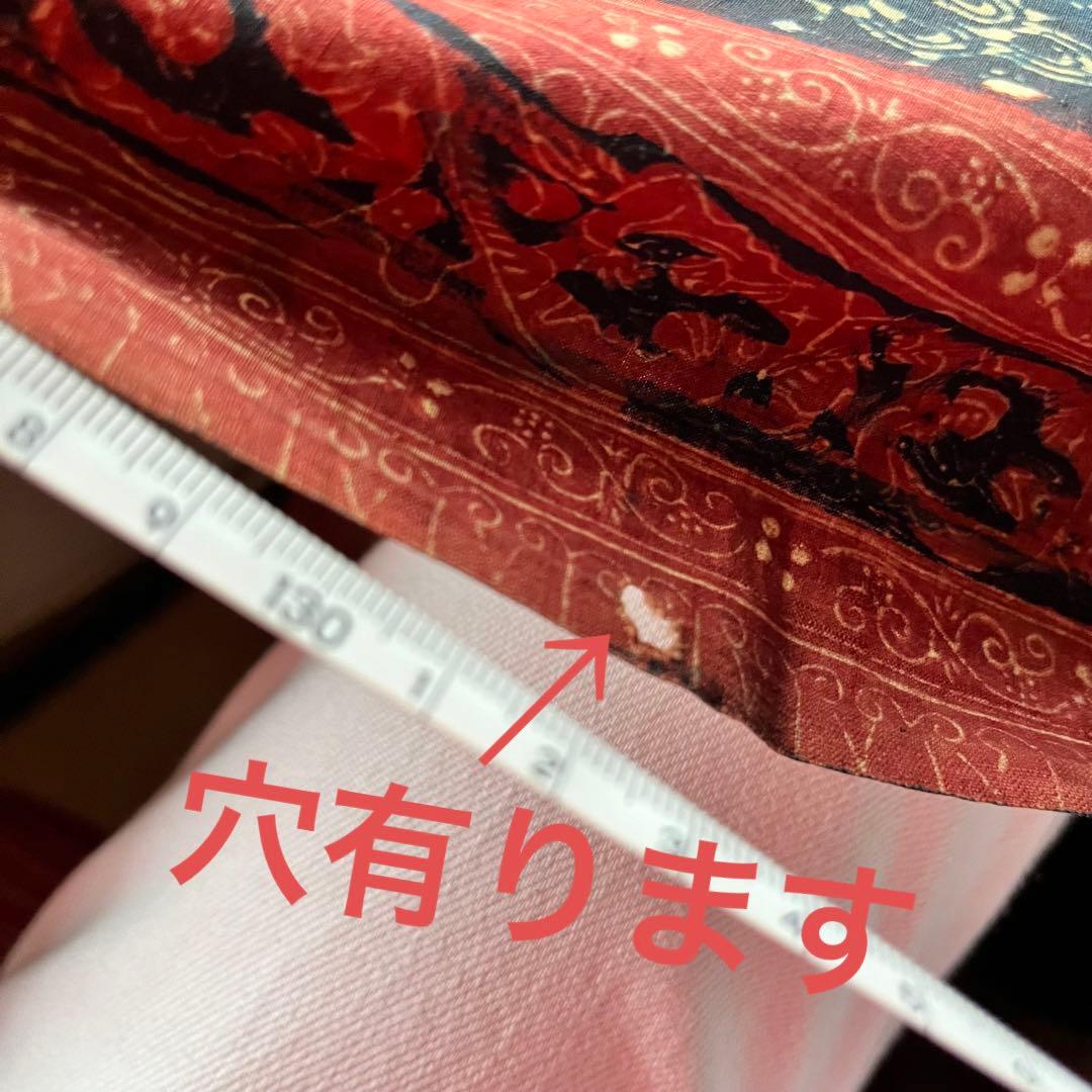 スマトラ島東海岸　ジャンビで製作されたと思われる藍＋茜染め更紗