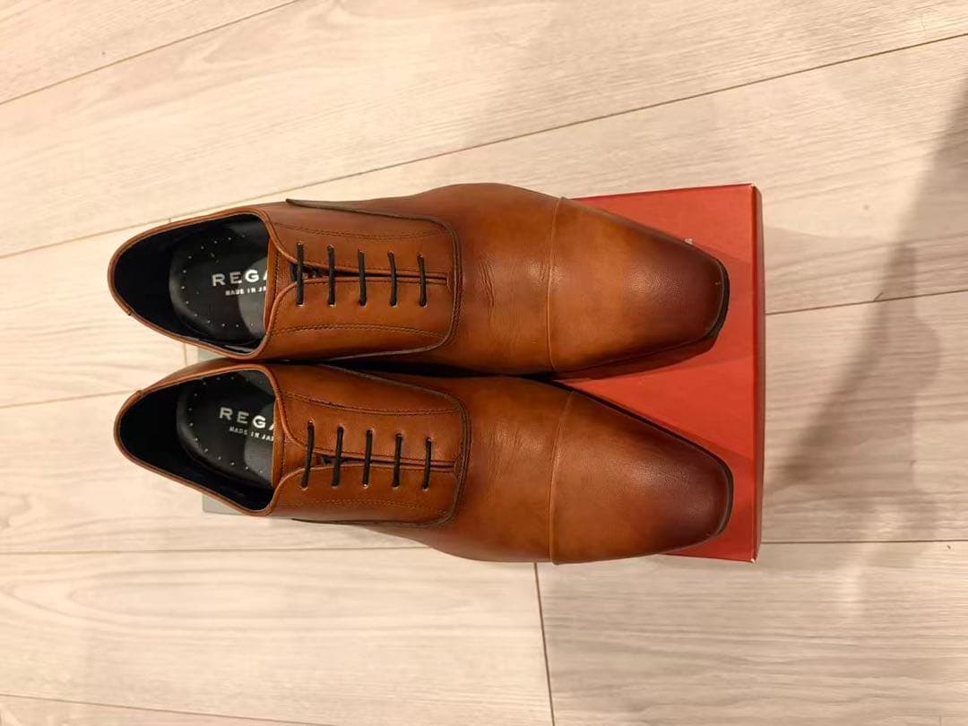 コ*昏様 [箱あり] REGAL ストレートチップ　ブラウン　ビジネス革靴　26