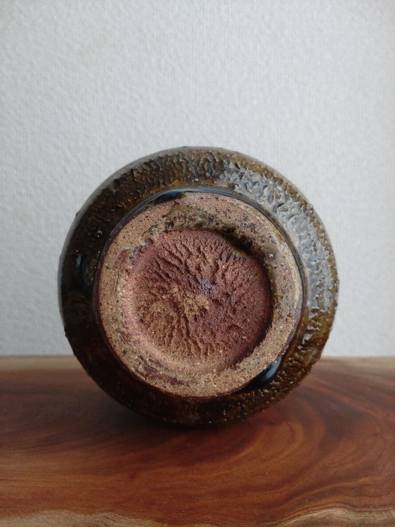 【無冠の帝王】西岡小十　朝鮮唐津茶碗　コバルト　窯変　黒唐津　黒高麗　椎茸高台