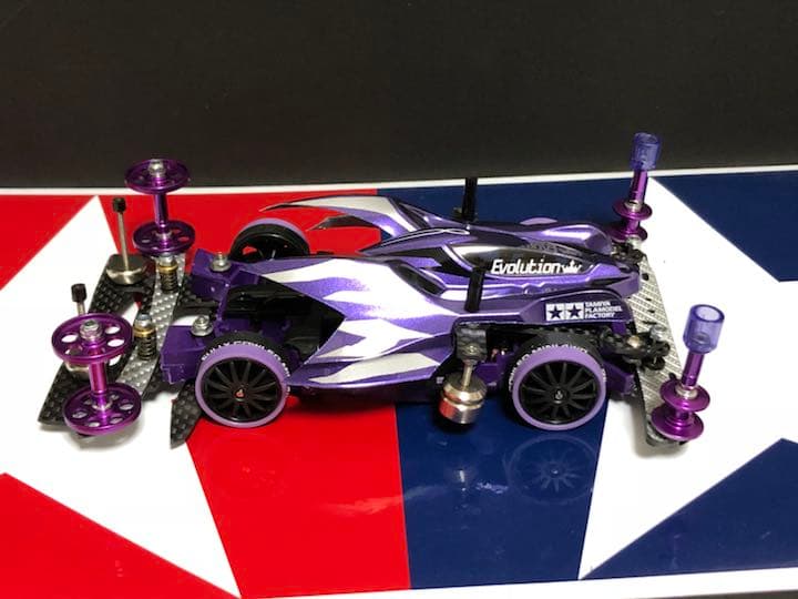 ミニ四駆 完成品 MAフルカーボン/フルカスタムマシン パープルヘイズMK-2