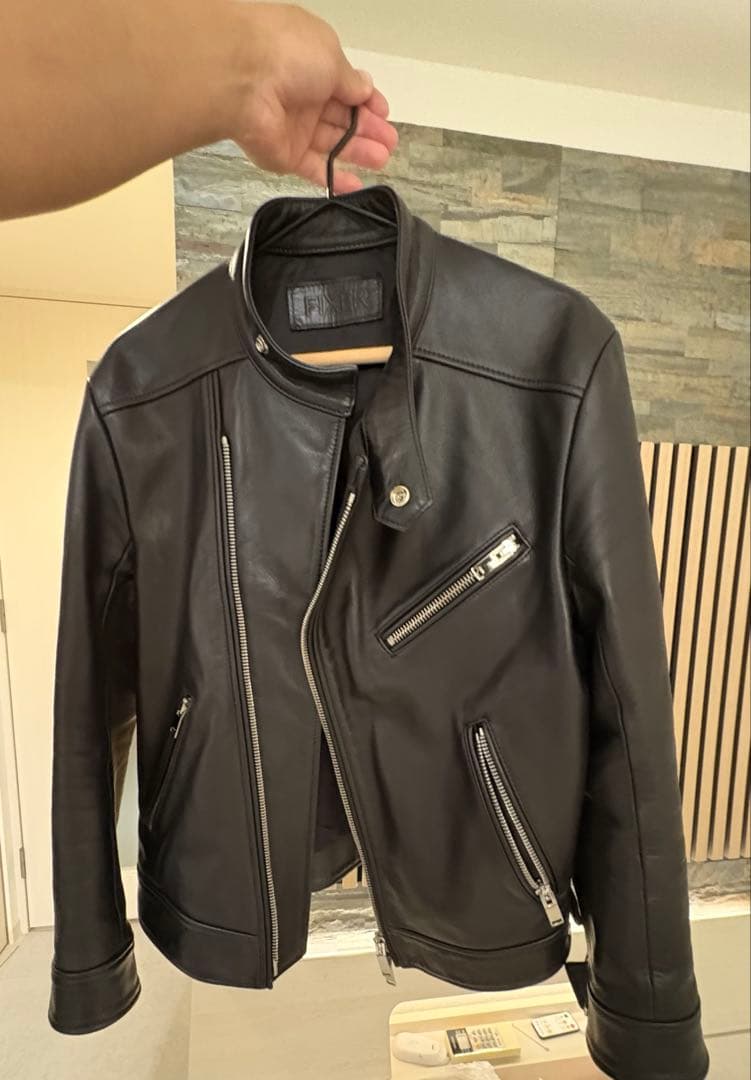 フィクサー FIXER F1 レザーライダース 黒 干場 セミダブル　46