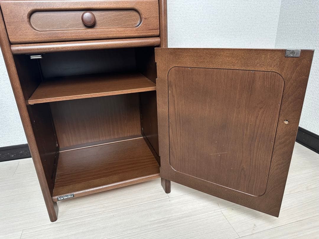 karimoku カリモク 電話台 FAX台 花台 飾り台 収納棚 ※i4※