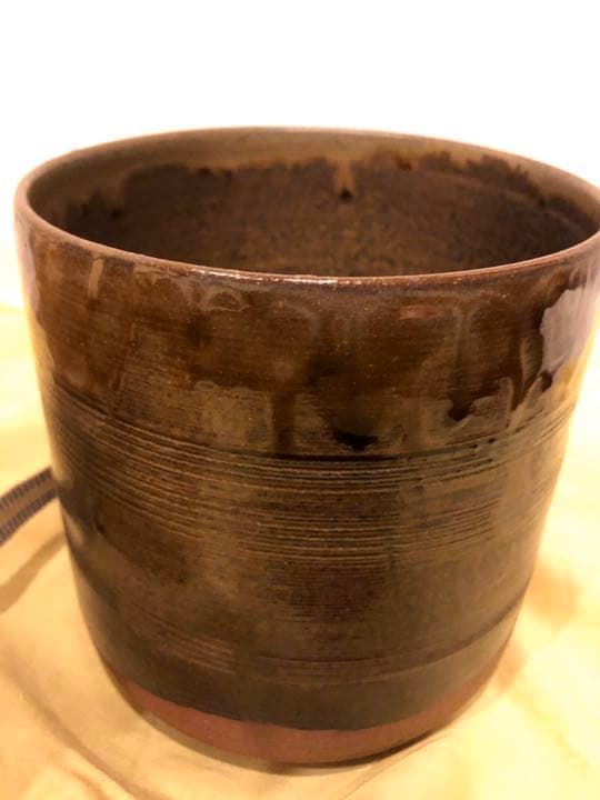 55000円の茶道具！水指 高取焼 一重口 高取喜恵作