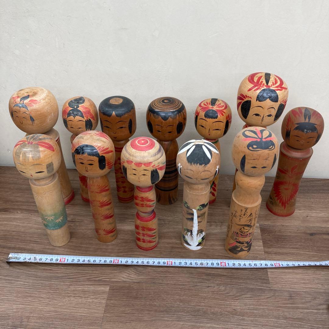 D-3 【希少】伝統工芸品 こけし 11点セット まとめ売り アンティーク レト
