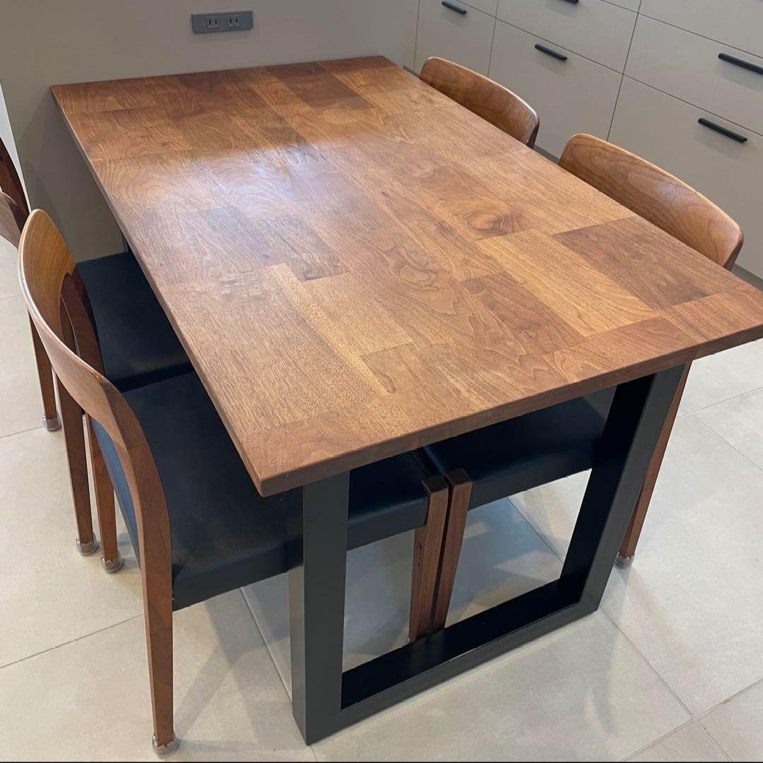 美品☆マスターウォール　ウォールナット　モザイク　ダイニングテーブル