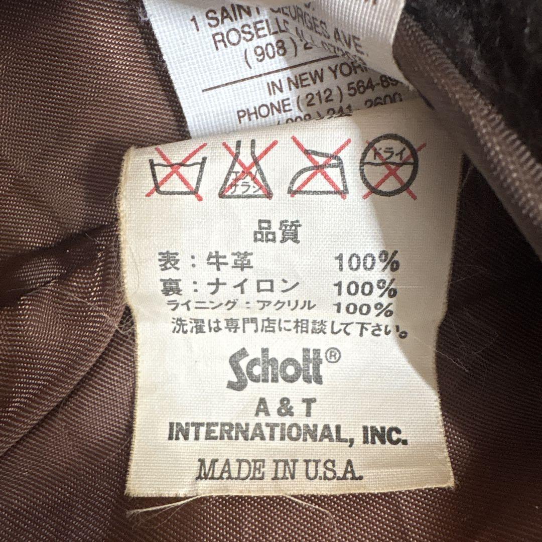 【米国製】Schott レザー ライダースジャケット 40ライナー付 本革