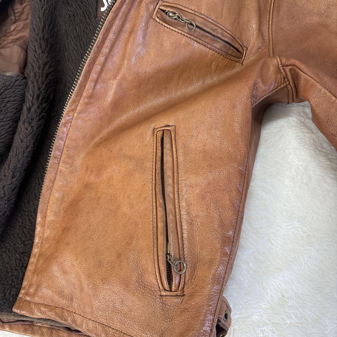 【米国製】Schott レザー ライダースジャケット 40ライナー付 本革