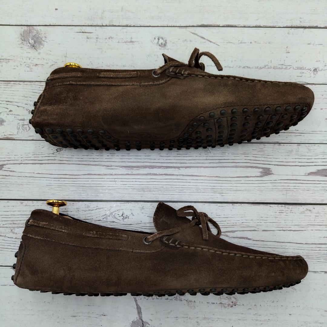 TOD'S　トッズ　28　スリップオン　ドライビングシューズ　スエード　モカシン
