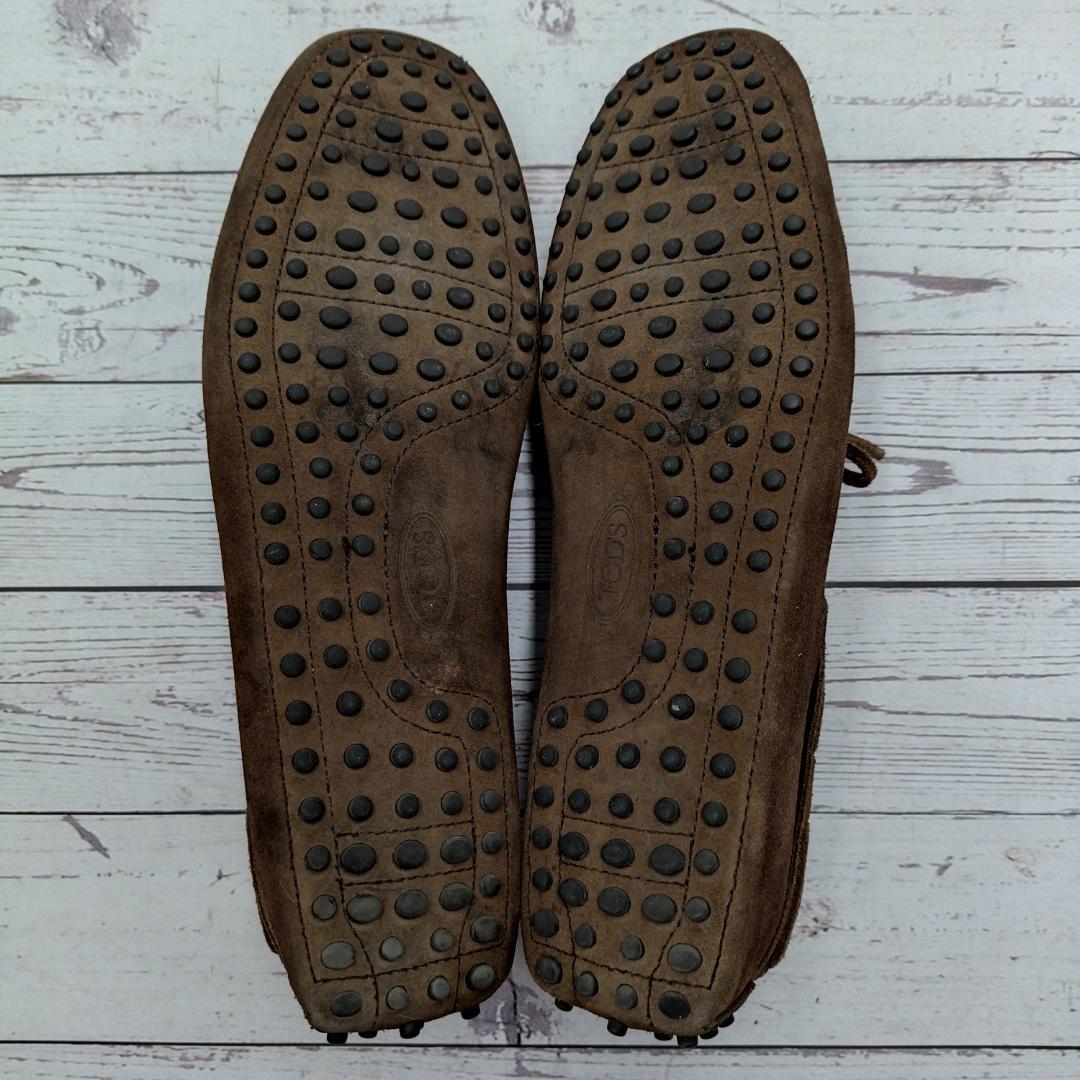 TOD'S　トッズ　28　スリップオン　ドライビングシューズ　スエード　モカシン