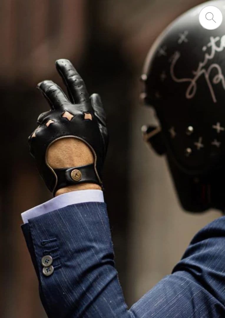 DENTS ドライビンググローブ ヘアシープレザー タッチスクリーン ブラック