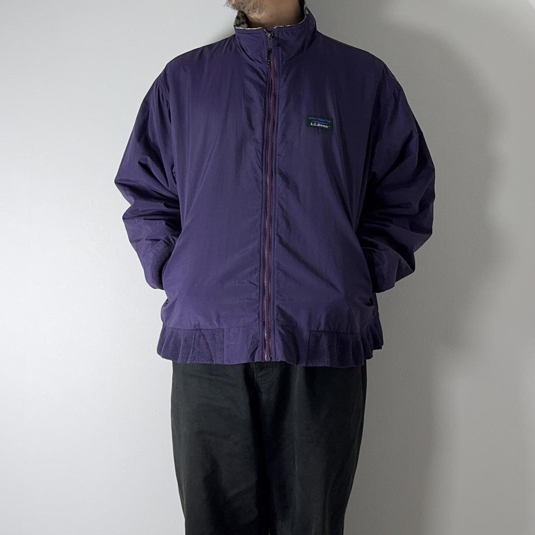 90s L.L.Bean ウォームアップジャケット 裏ノルディック柄 古着