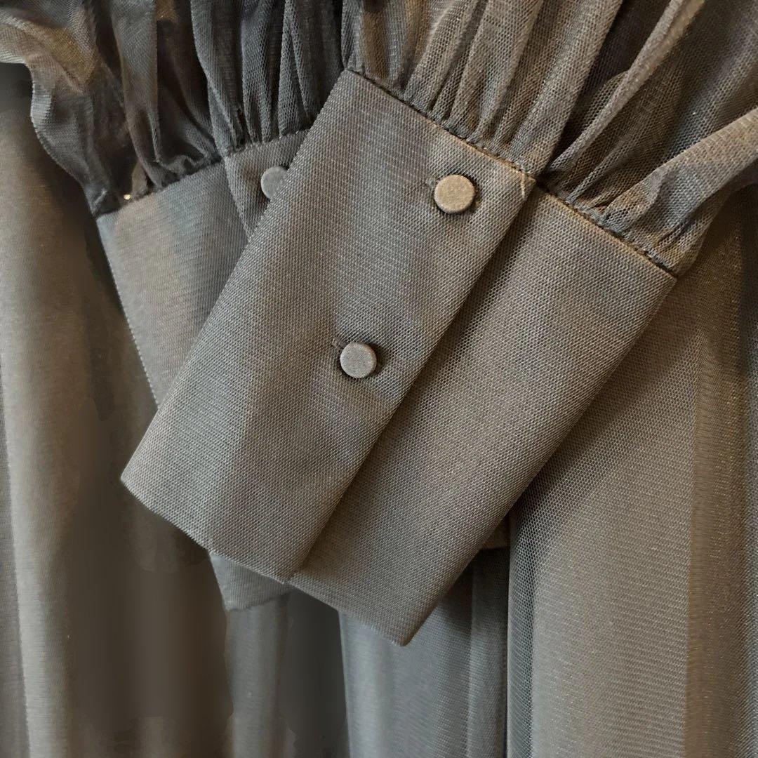 【オケージョン】CAPRICIEUX LE'MAGEチュールハイネックワンピース