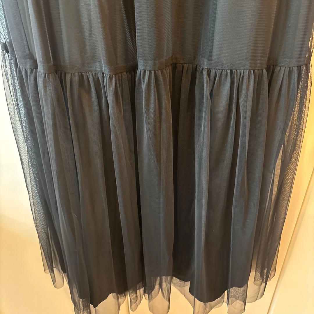 【オケージョン】CAPRICIEUX LE'MAGEチュールハイネックワンピース