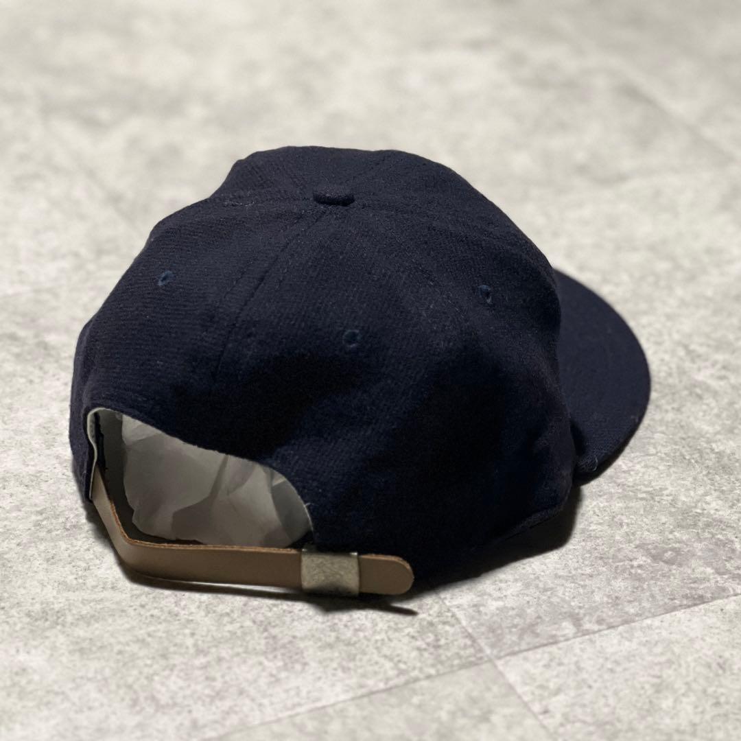 廃盤品エベッツフィールド×ネクサス7キャップ帽子レザーベルトN7ロゴネイビー今野