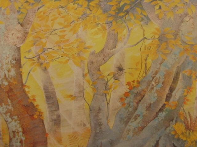 高見澤柳佳、【萬黄の譜】、希少な額装用画集より、新品額装付、状態良好