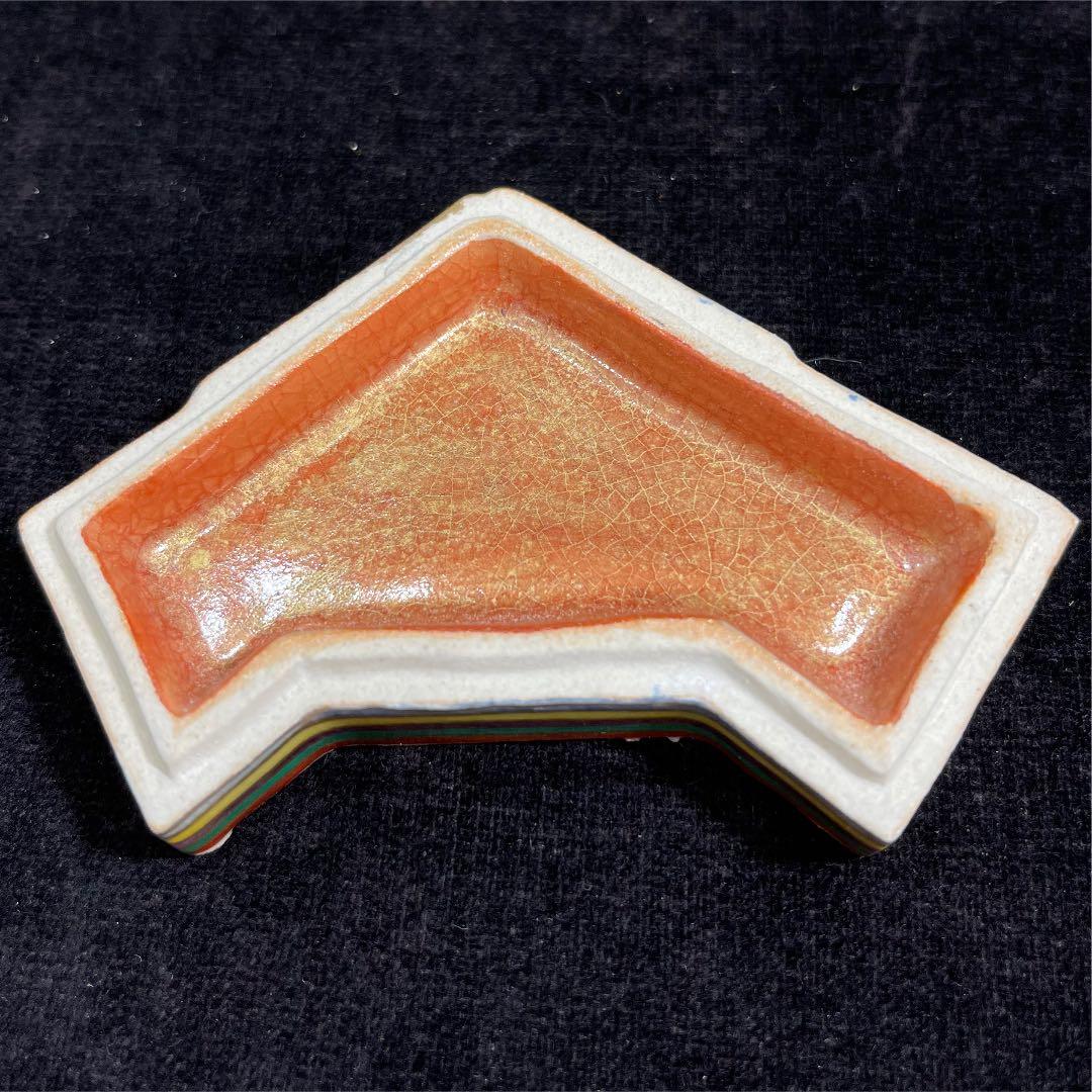 s697　清閑寺窯　色絵仁清千代結　香合　杉田祥平