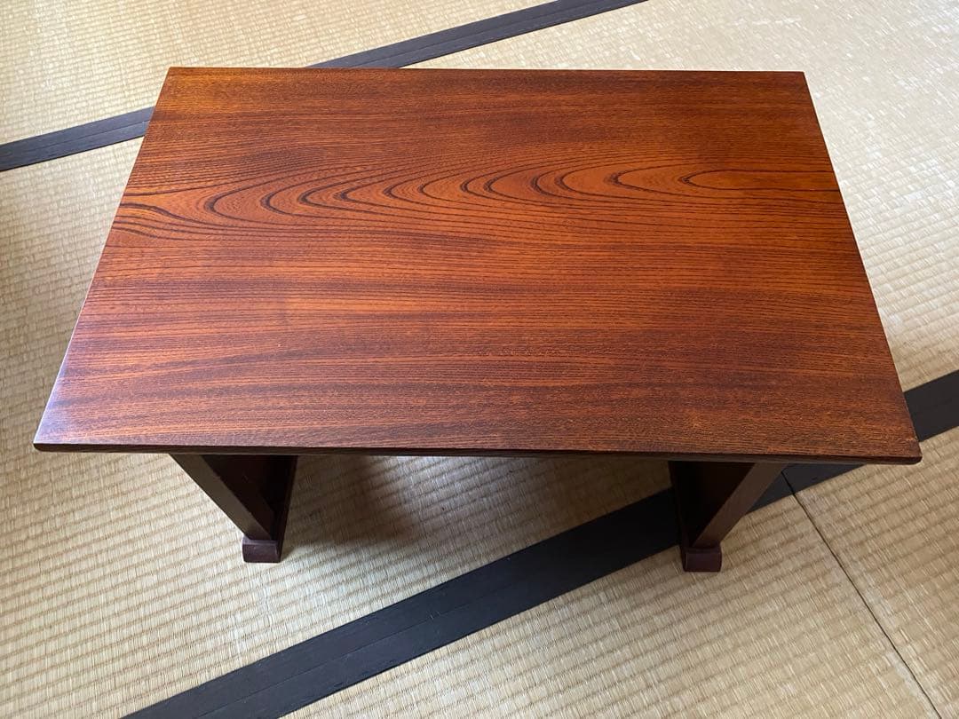 アンティーク家具 木製和風座卓　長方形　ダークブラウン