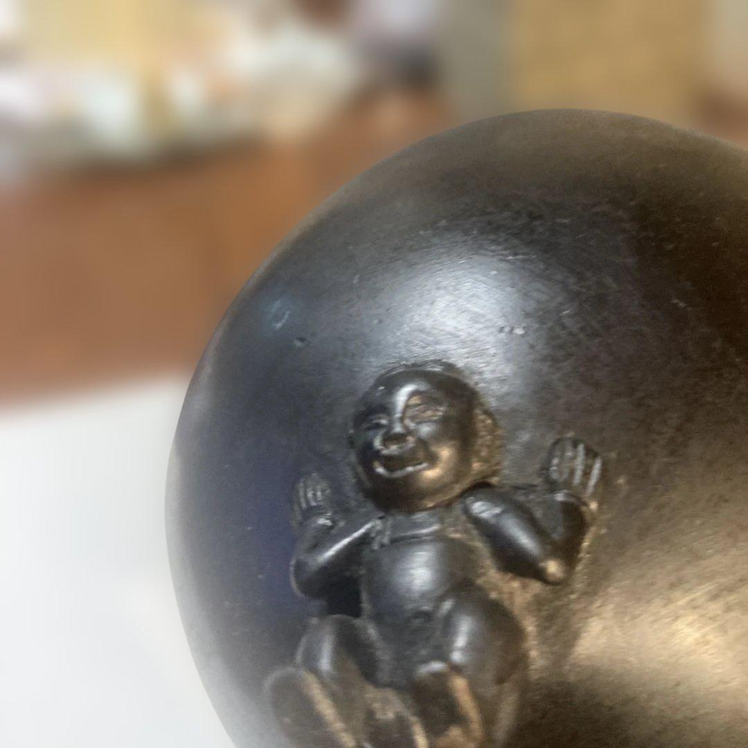 鋳鉄 茶釜 人形の取っ手付き ¥28000