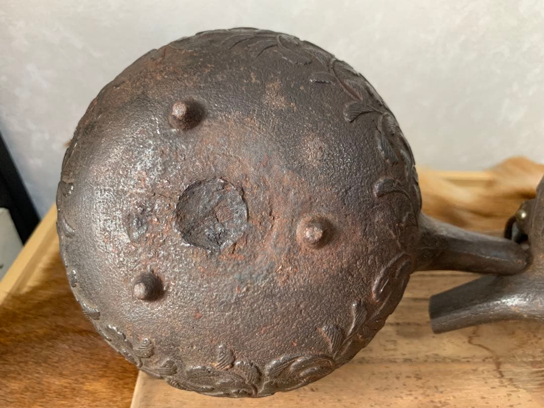 七宝蓋 銚子 一対 共箱 唐物 骨董 茶道具 鉄瓶