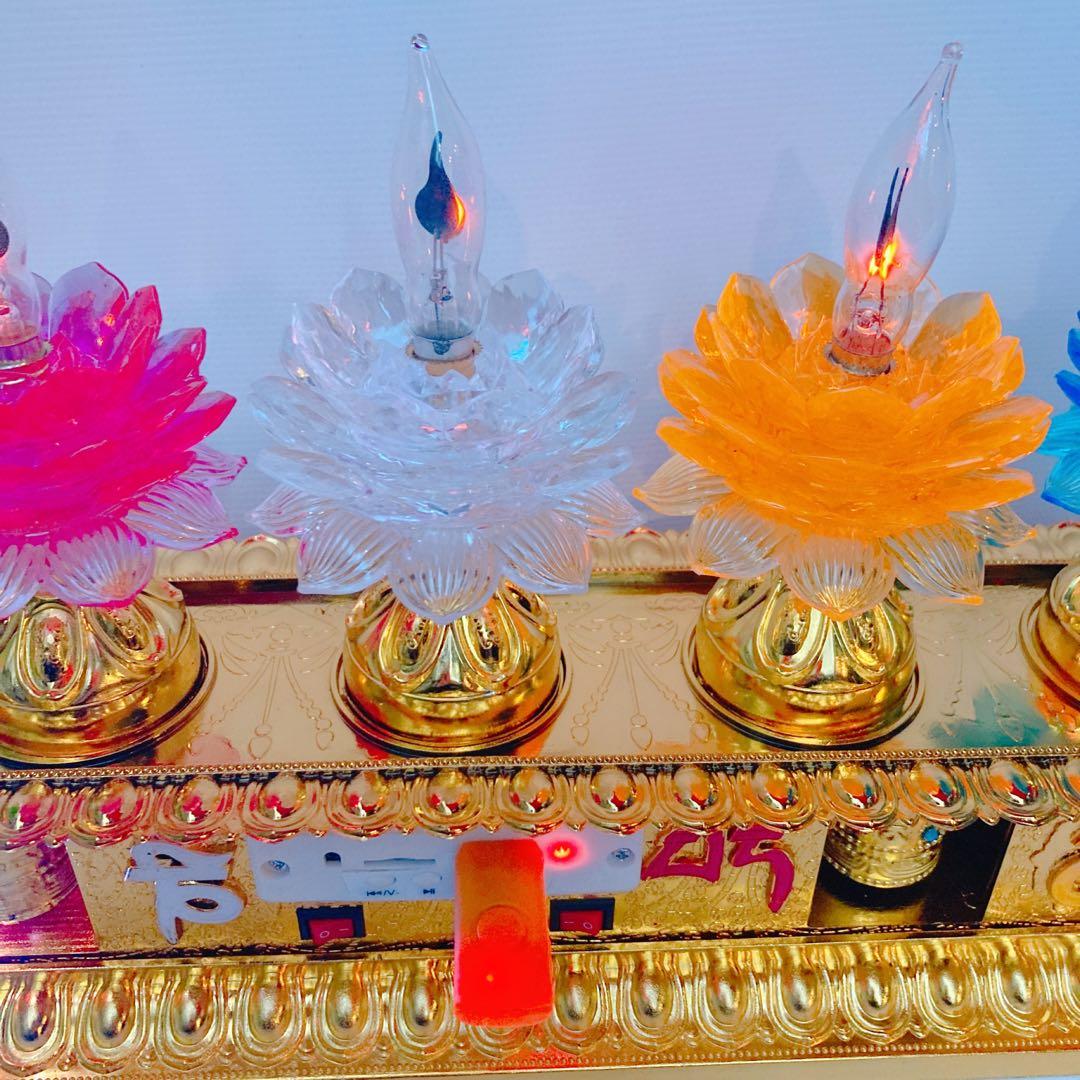 マニ車マシーン蓮　チベット密教　ロングタイプ