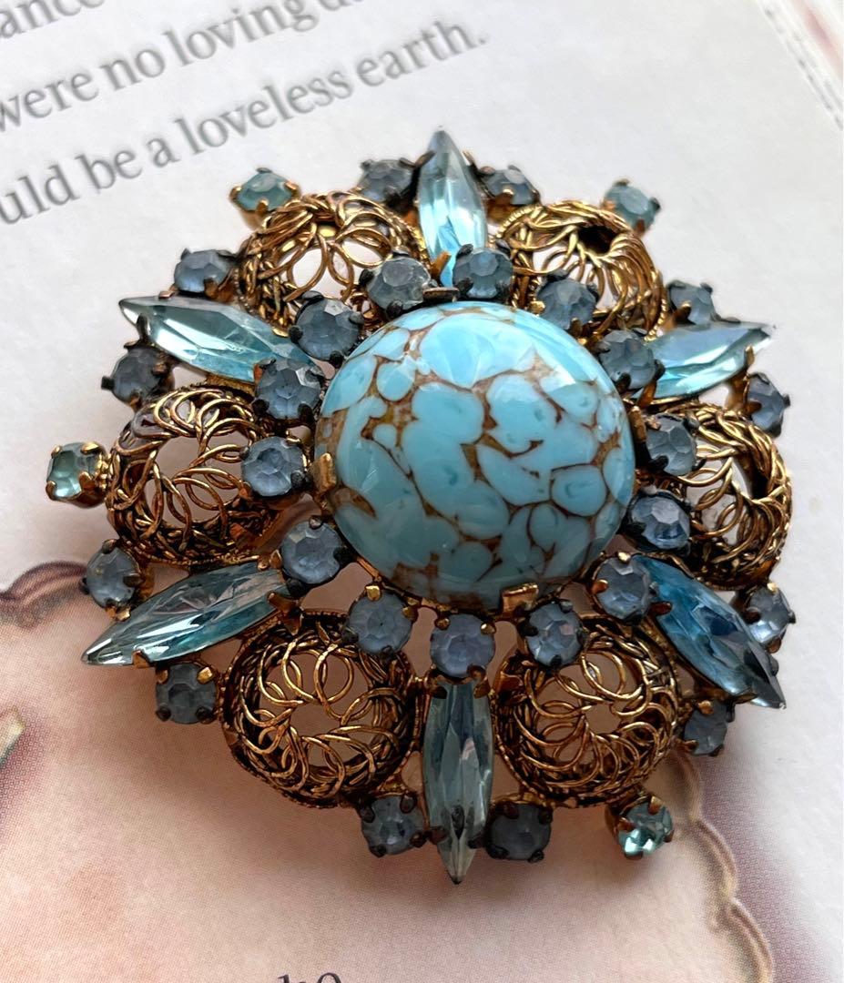 かなさん様希少！Czechoslovakiaヴィンテージブローチ9544