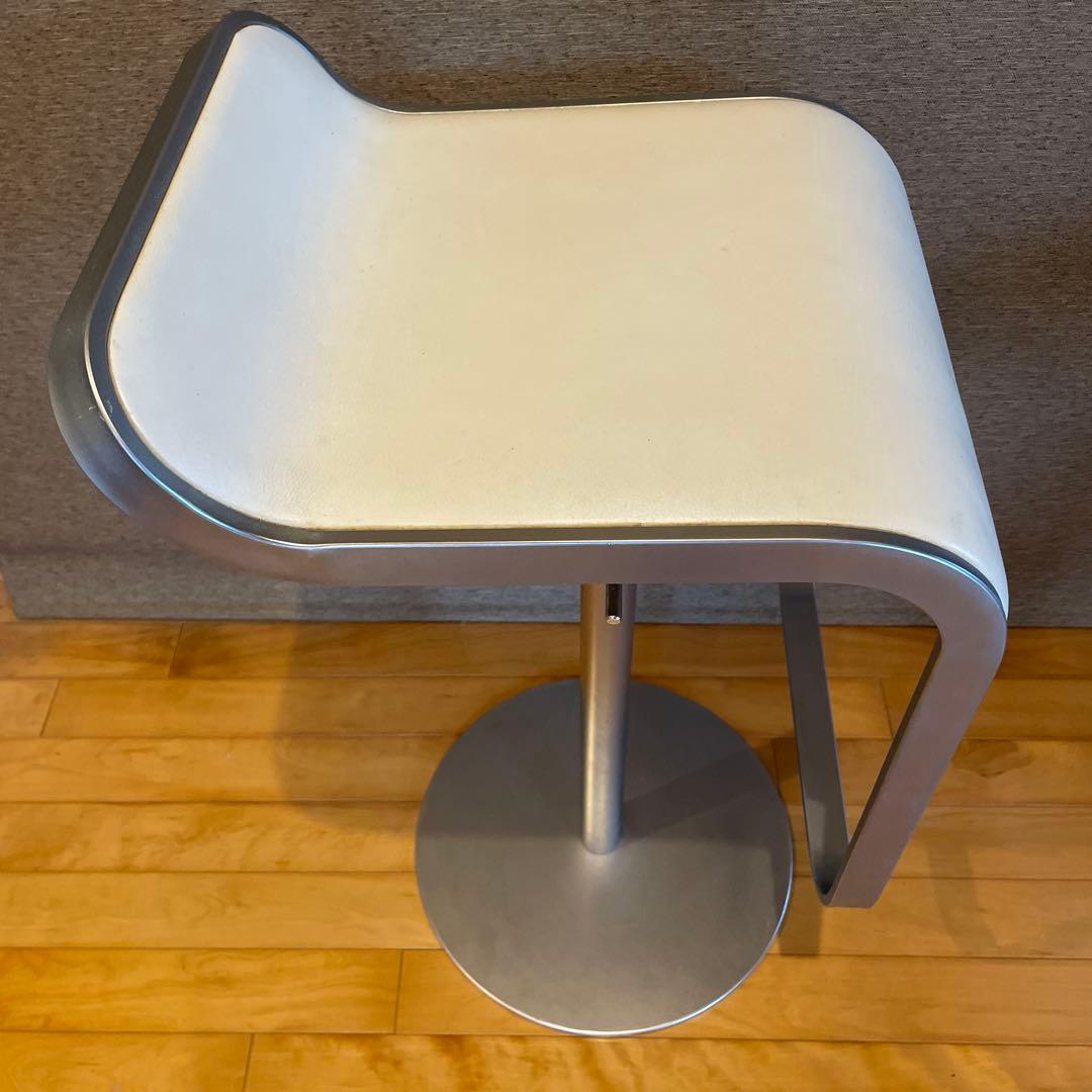 LEM ADAL ラパルマ　スツール　ハイタイプ　本革　ホワイト　①